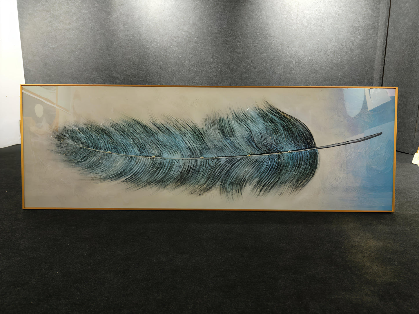 Feather Luxury Crystal Porcelain Wall Painting (180*60 CM)