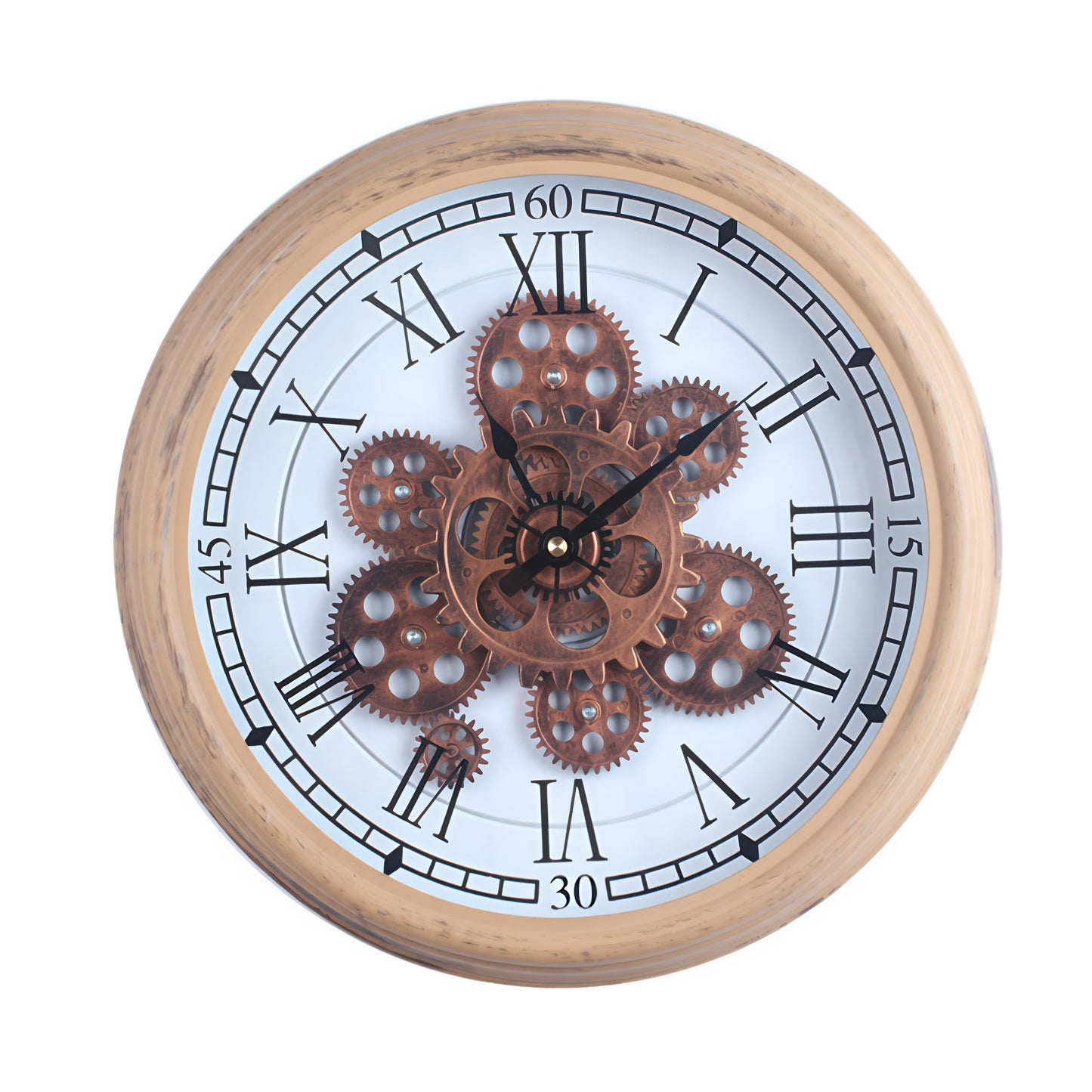 Large Gear Clock Real Gears Moving Wall Clock (Size 37CM)