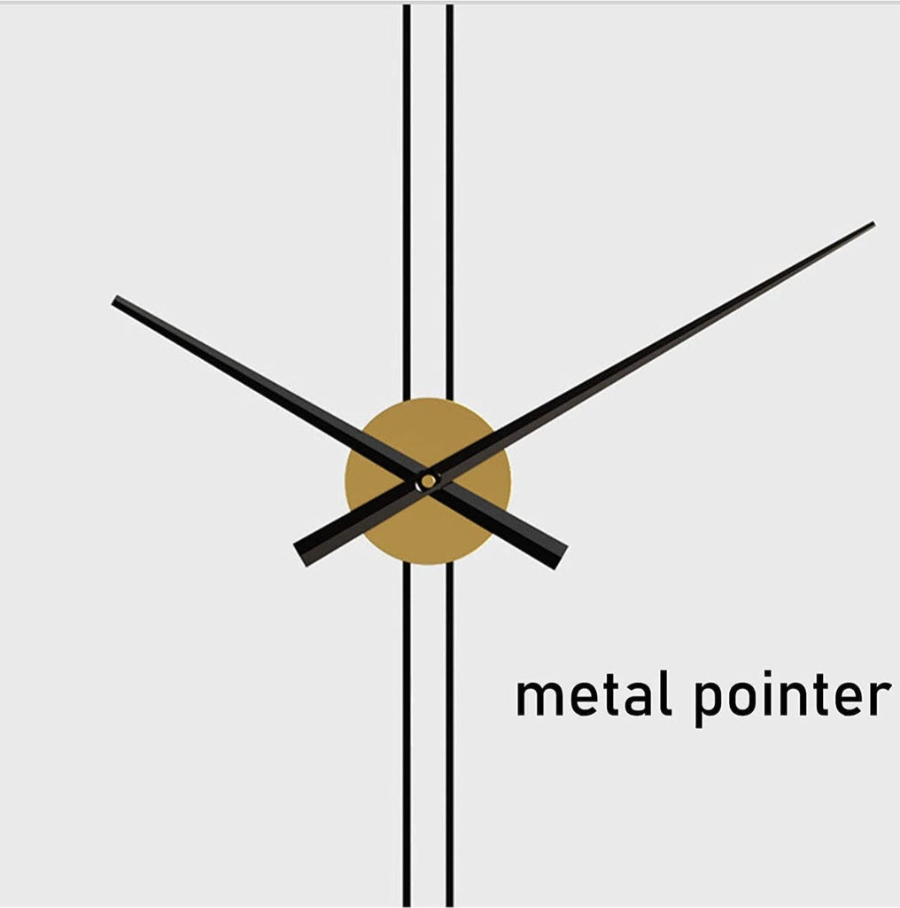 Minimalist Metal Wall Clock – Golden Accents (24 Inch)
