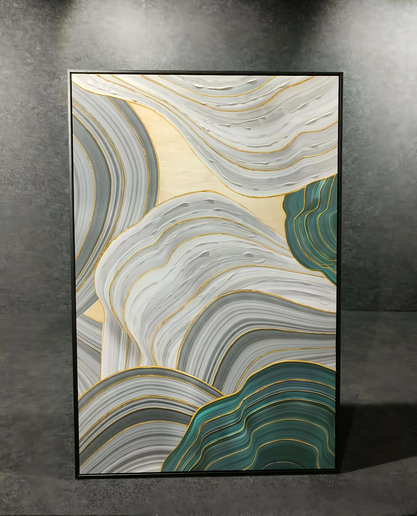 Mystic Currents – Handmade Abstract Flow Art (80 x 120 CM)