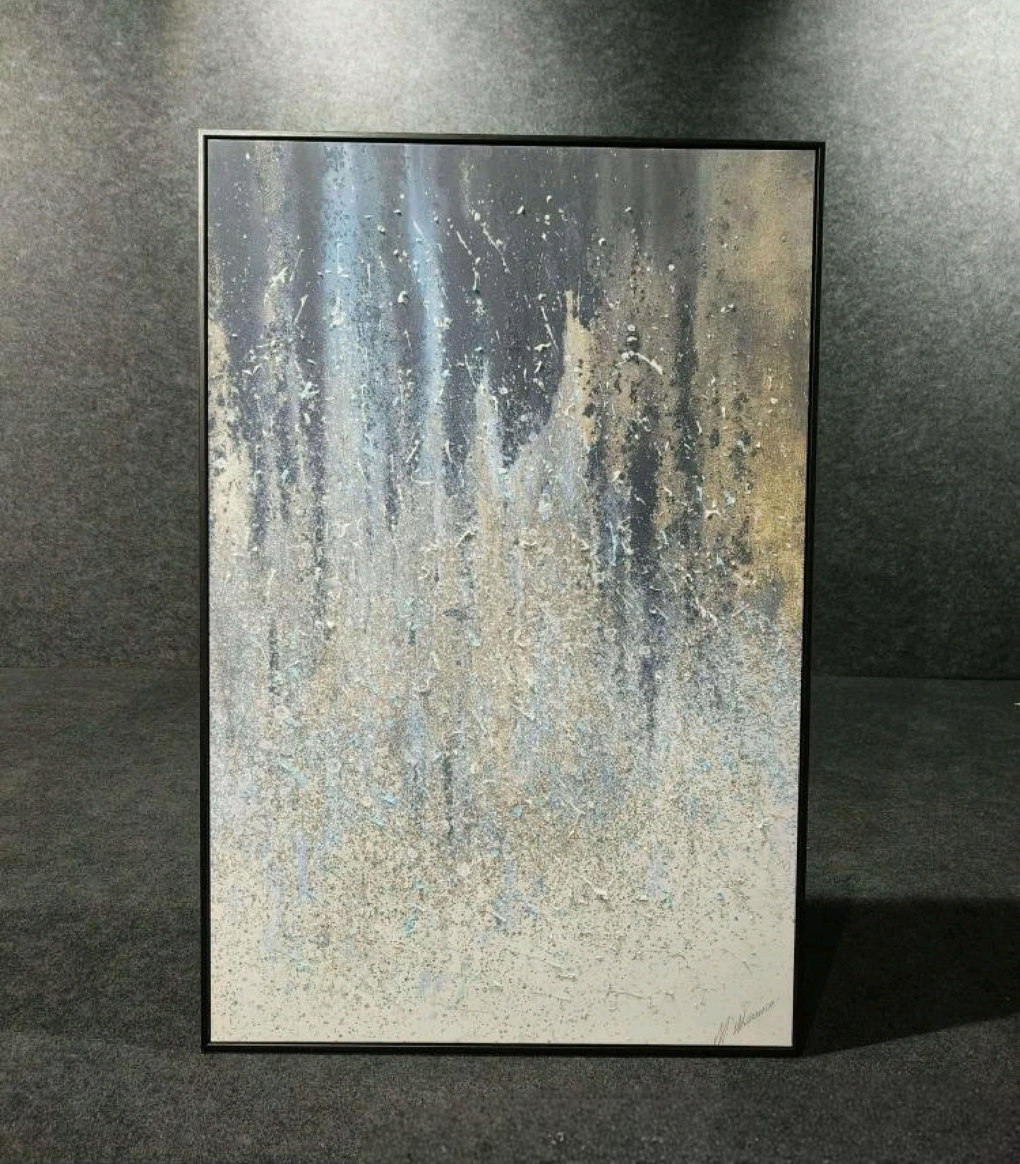 Twilight Echo – Handmade Textured Abstract Art (80 x 120 CM)
