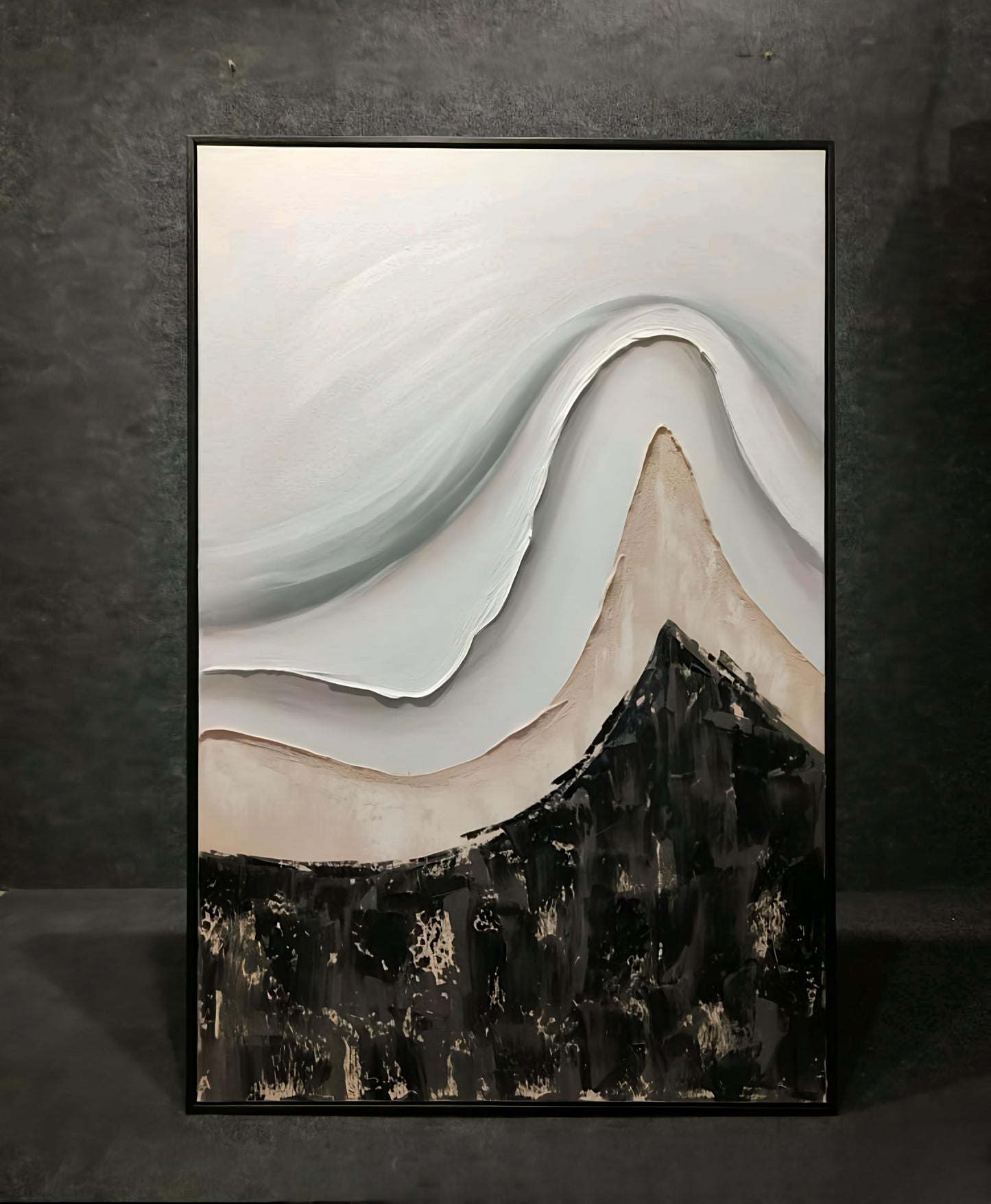Monochrome Textured Landscape 3D Painting (80 x 120 CM)