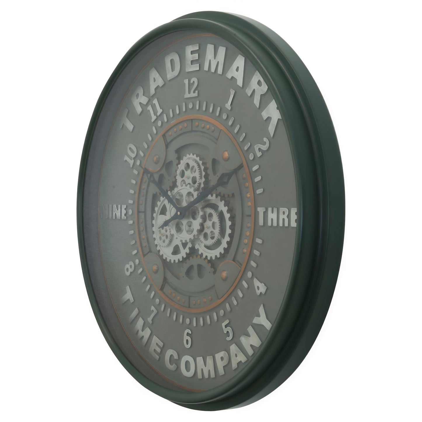 Industrial Designer Metal Gear Wall Clock with moving Gear (80 x 80 CM)
