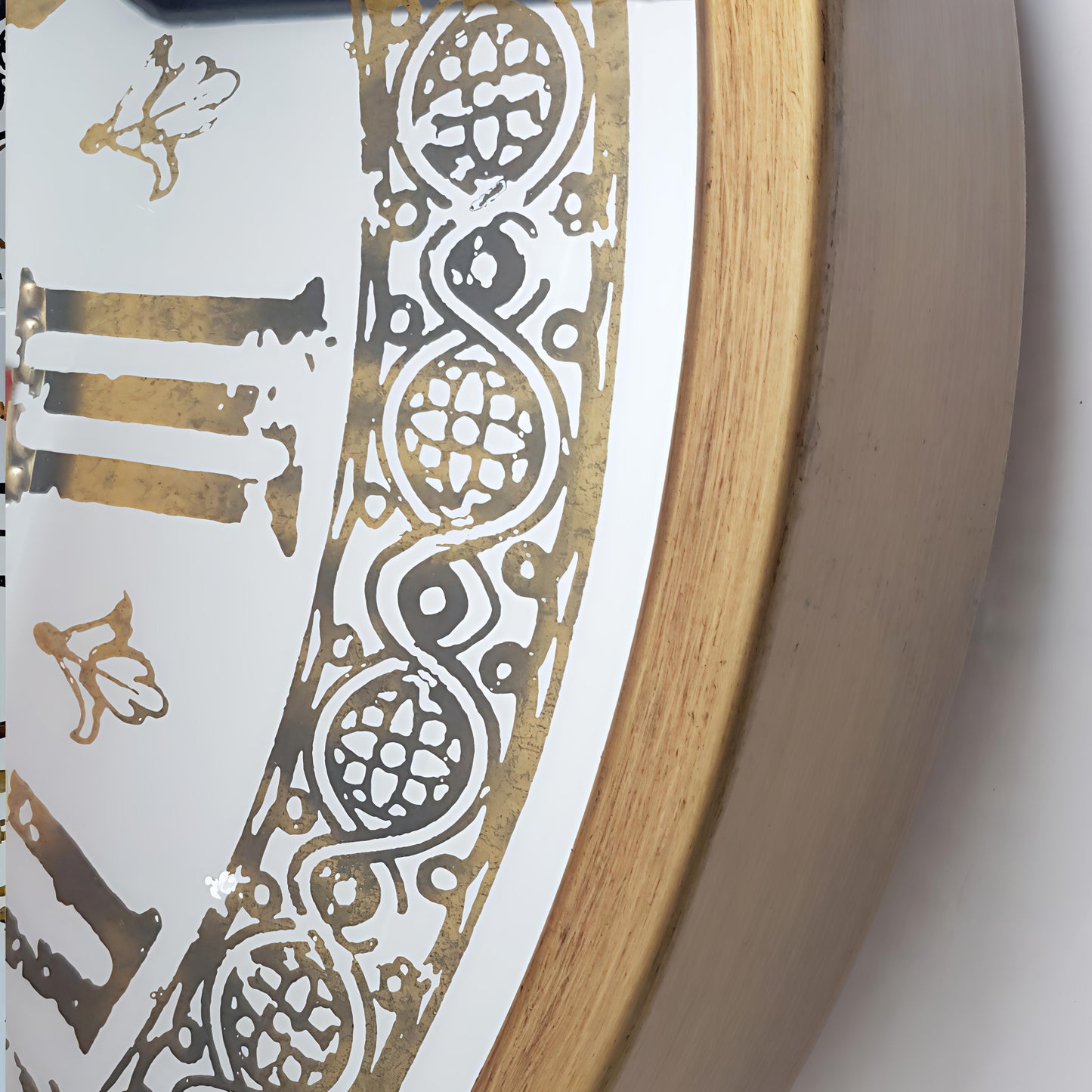 Imperial Mirror Moving Gear Metal Wall Clock (80 x 80 CM)
