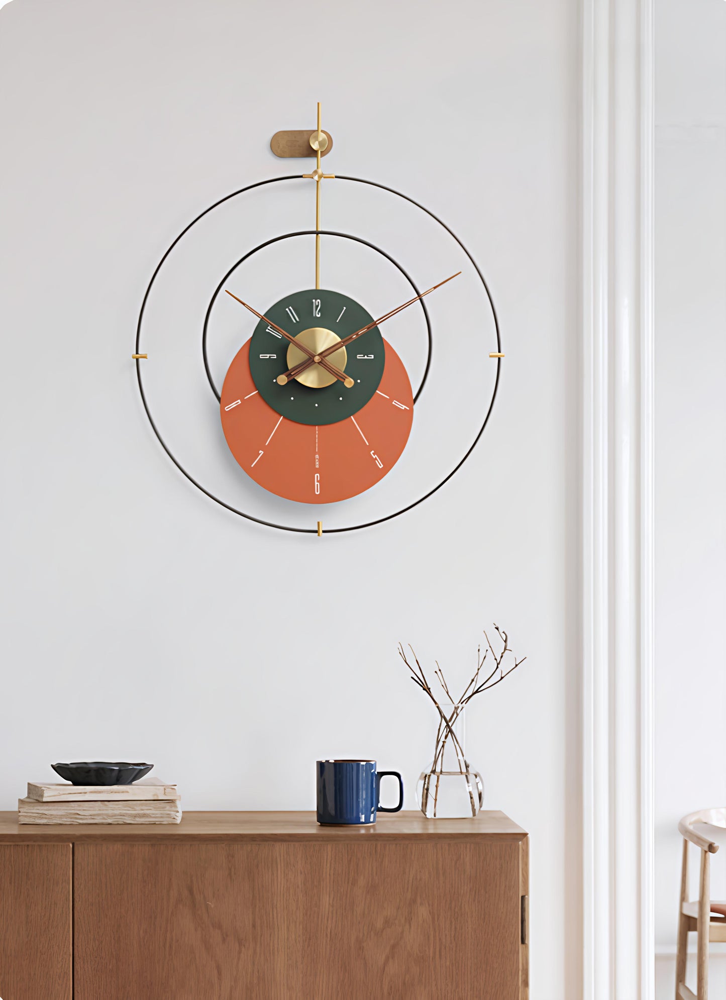 Modern Antique & Stylish Metal Wall Clock (24 x 28 Inch)