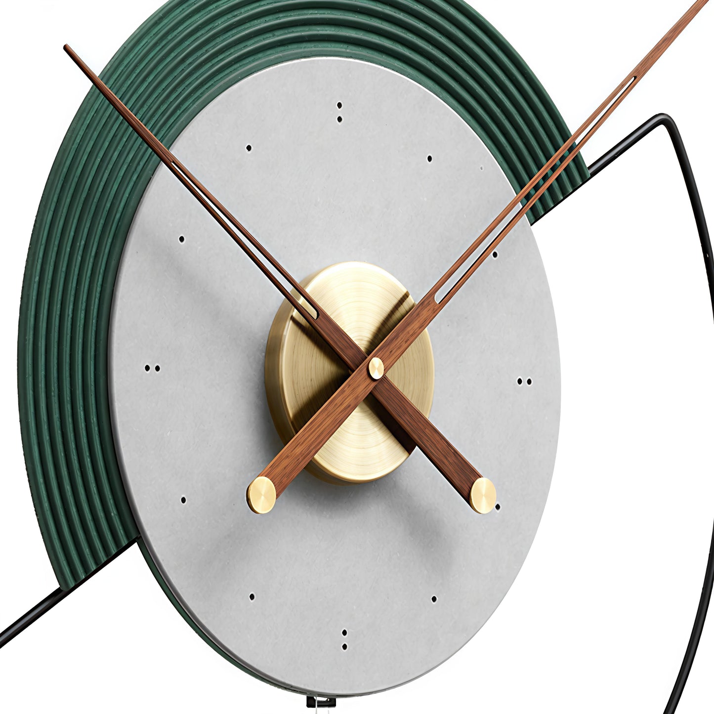 Geometric Modern Metal Wall Clock (32 x 36 Inch)