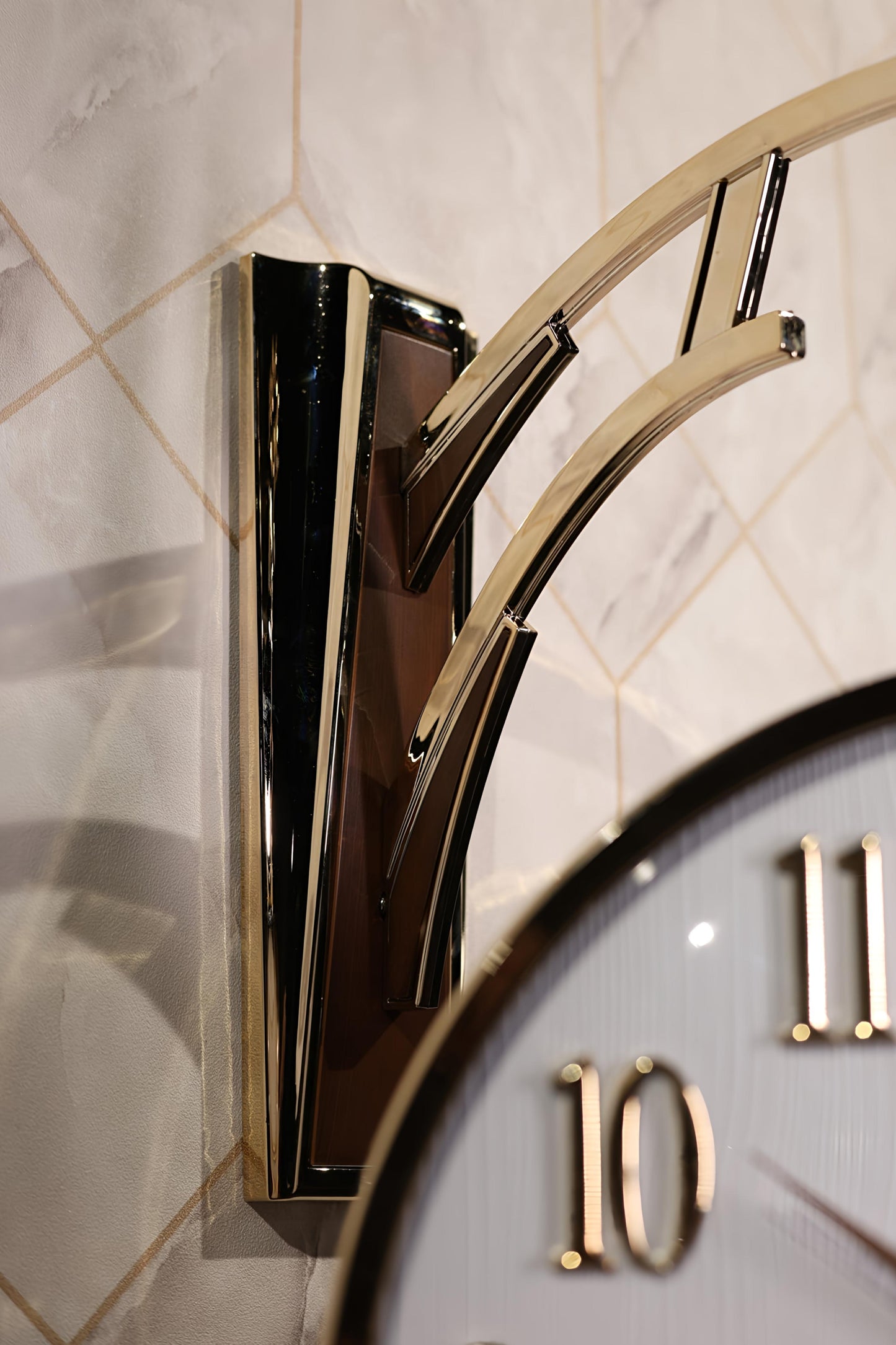 White & Brown Deer Double-Sided Wall Clock
