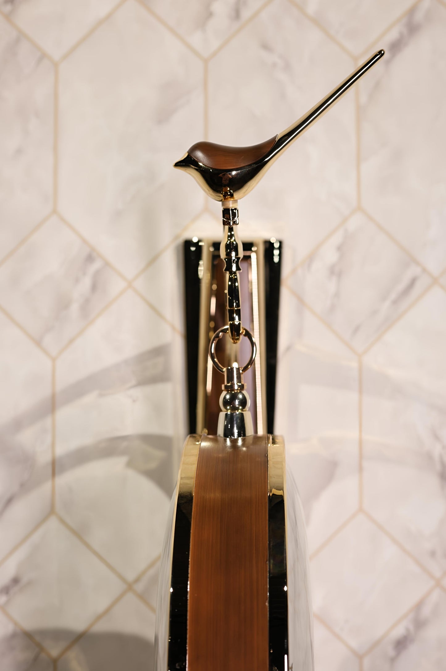 Black & Brown Bird Double-Sided Wall Clock