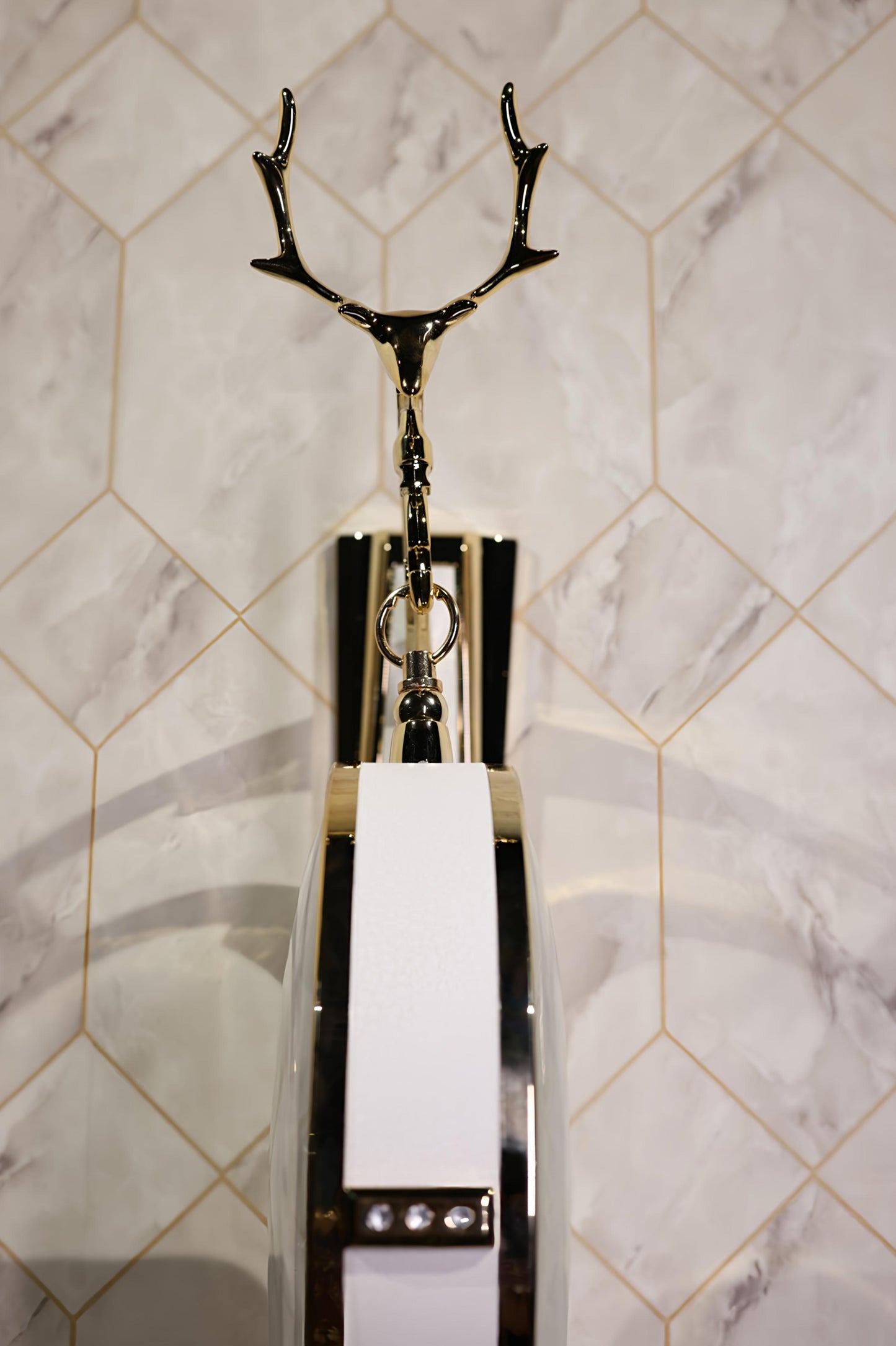 Royal Antler Gold Double-Sided Wall Clock