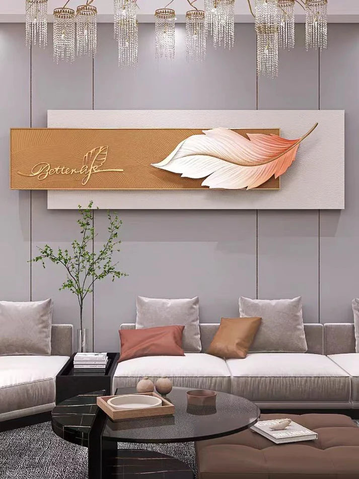 The Altruistic Leaf 3D Resin Wall Decor 32 x 62 Inches