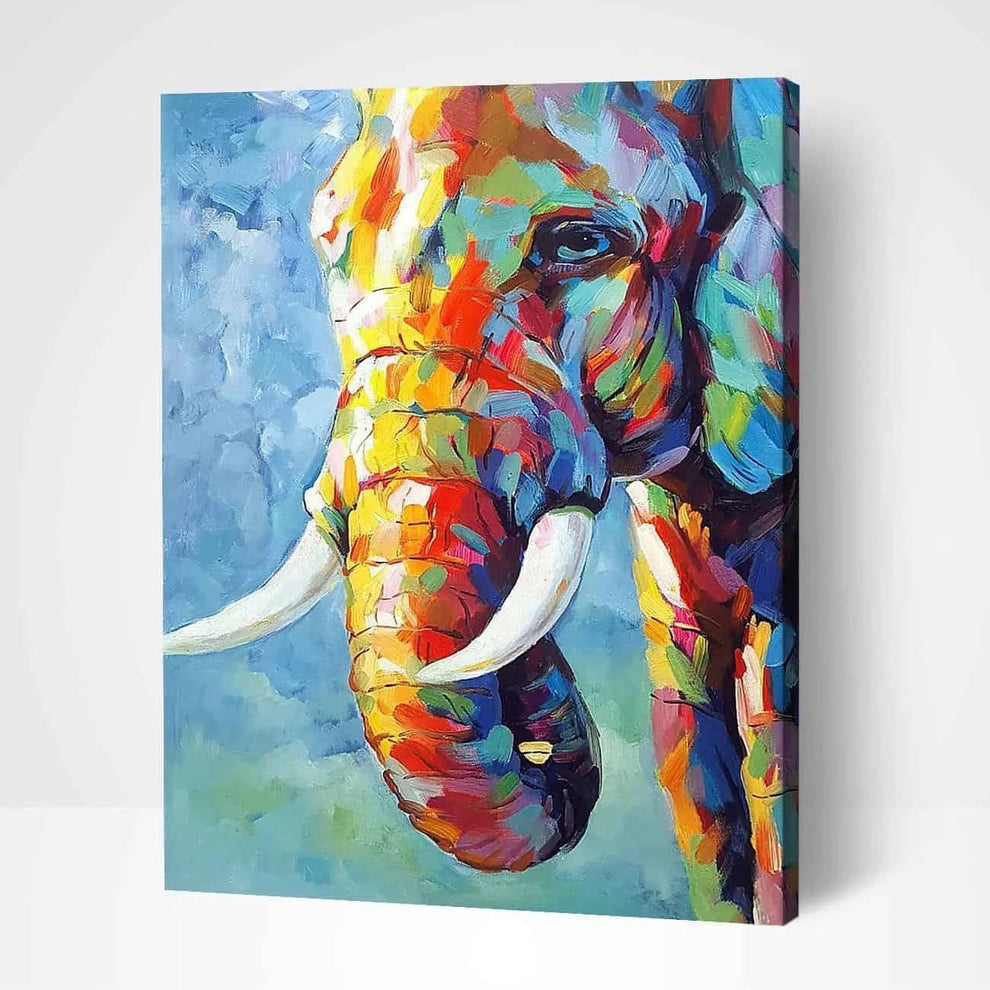 Ecstasy Elephant 100% Hand Painted Wall Painting (60 X 90 CM)