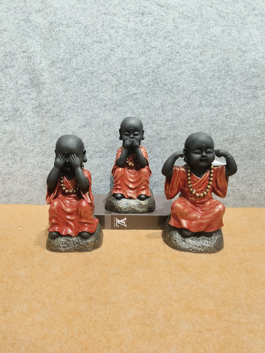 Three Wise Monks Showpiece Set of 3 (15 x 26 CM)
