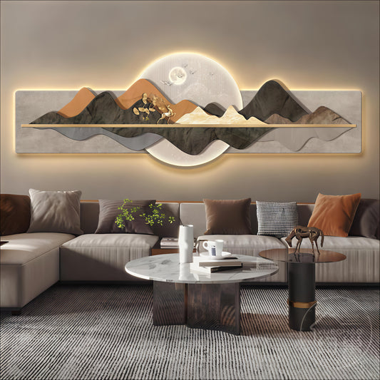 Modern LED Landscape Wall Art room decorative painting sofa background wall hanging