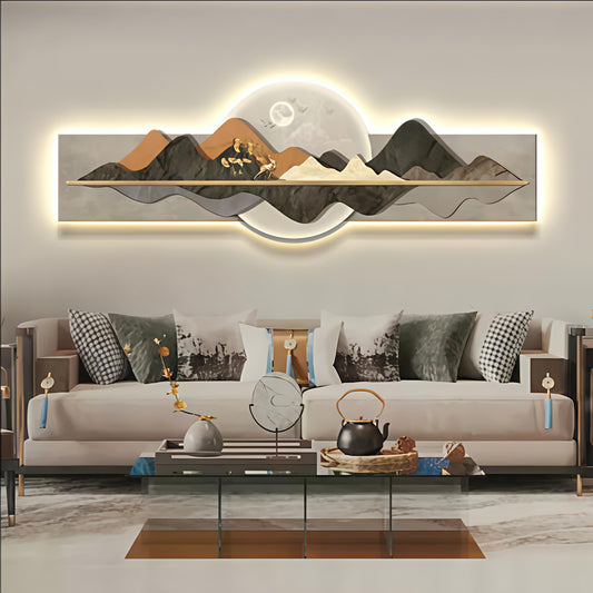 Modern LED Landscape Wall Art room decorative painting sofa background wall hanging