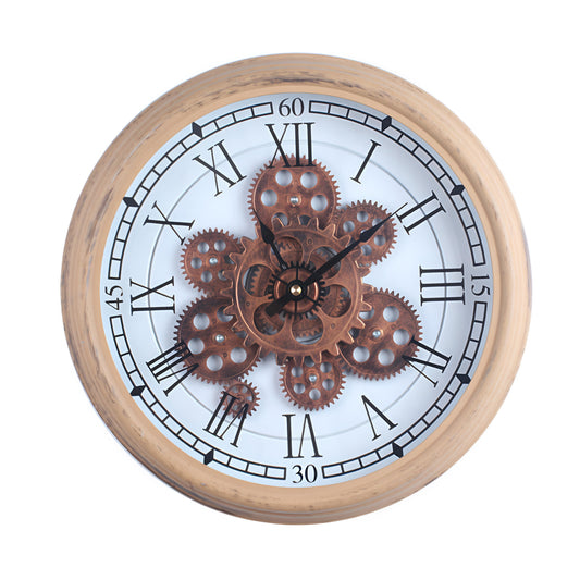 Large Gear Clock Real Gears Moving Wall Clock (Size 37CM)