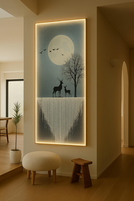 Premium LED Crystal Wall Art with Aluminium Frame