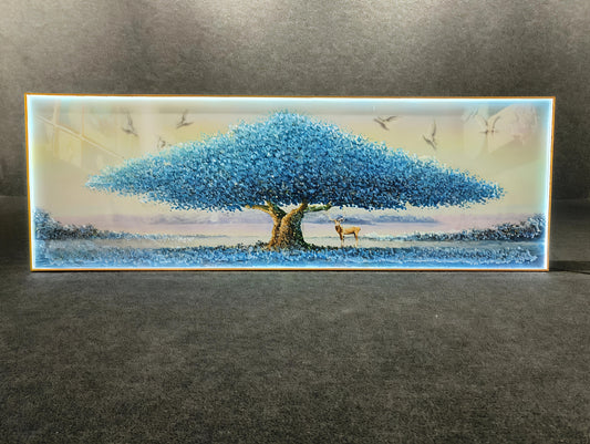 Blue Tree Crystal LED Painting size (24*72 inch + led)