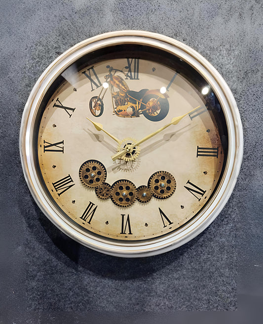 Designer Gear Wall Clock For living rooms, bedrooms, kitchens, or office (43 CM)