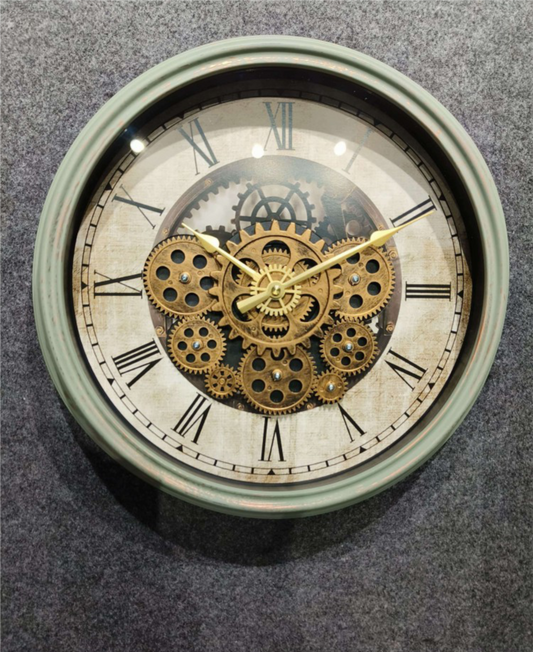 Vintage Roman Gear Wall Clock for Home Decor, Office, Bedroom, Living Room(43 CM)