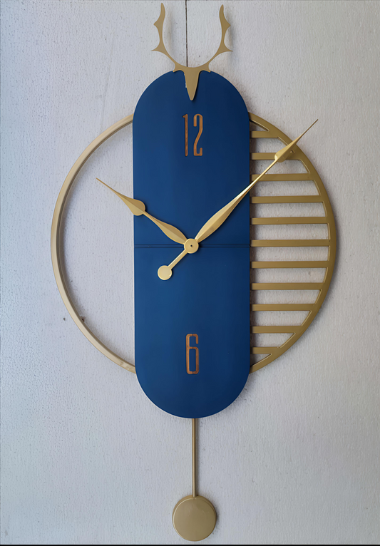 Antler-Inspired Designer Wall Clock (36 x 20 Inch)