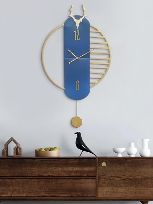 Antler-Inspired Designer Wall Clock (36 x 20 Inch)
