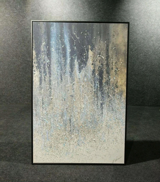 Twilight Echo – Handmade Textured Abstract Art (80 x 120 CM)