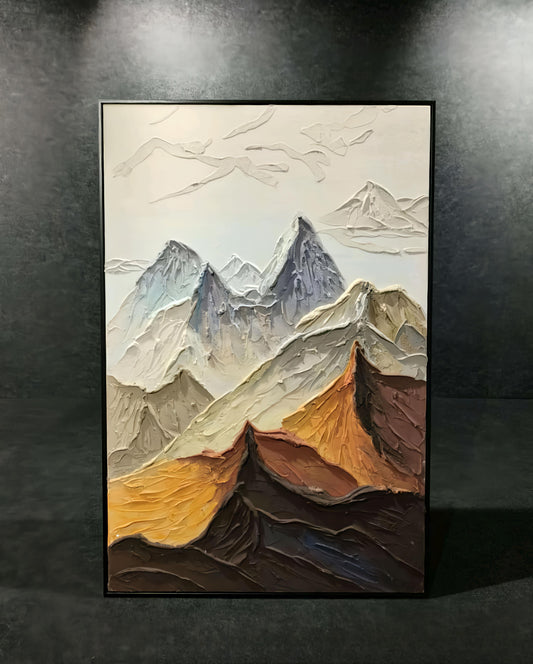 Textured Mountain Landscape Painting & Wall Art (80 x 120 CM)