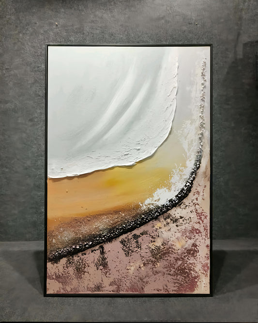 Earth Textured Abstract Wall Painting (80 x 120 CM)