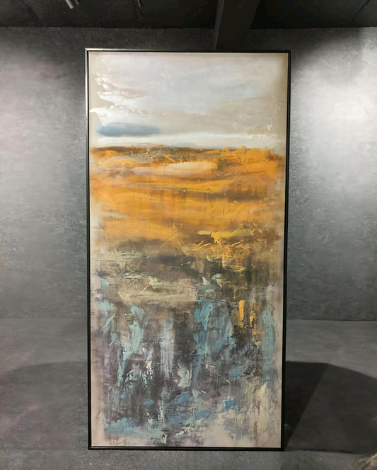 Golden Horizon– Handmade Abstract Landscape Wall Art (80 x 160 CM)