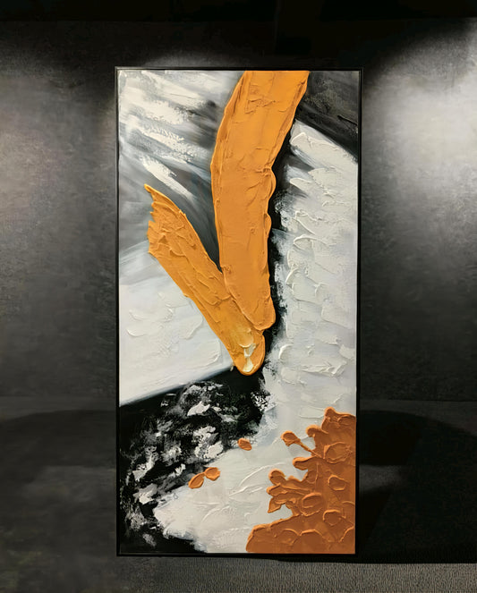 Handmade Modern Abstract Texture Painting & Wall Art (80 x 160 CM)