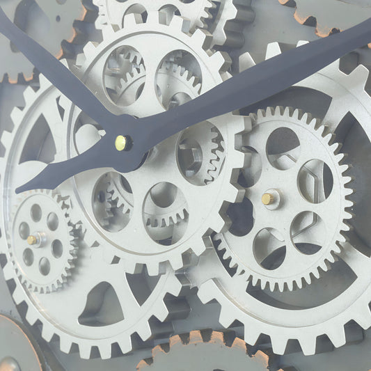 Industrial Designer Metal Gear Wall Clock with moving Gear (80 x 80 CM)