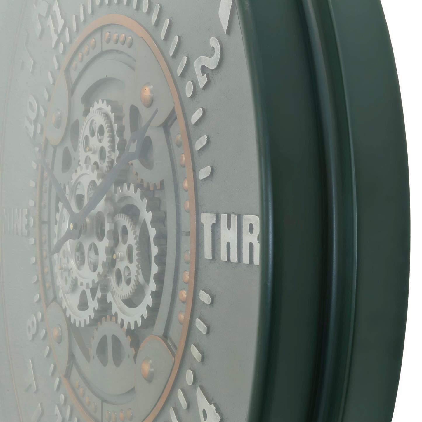 Industrial Designer Metal Gear Wall Clock with moving Gear (80 x 80 CM)