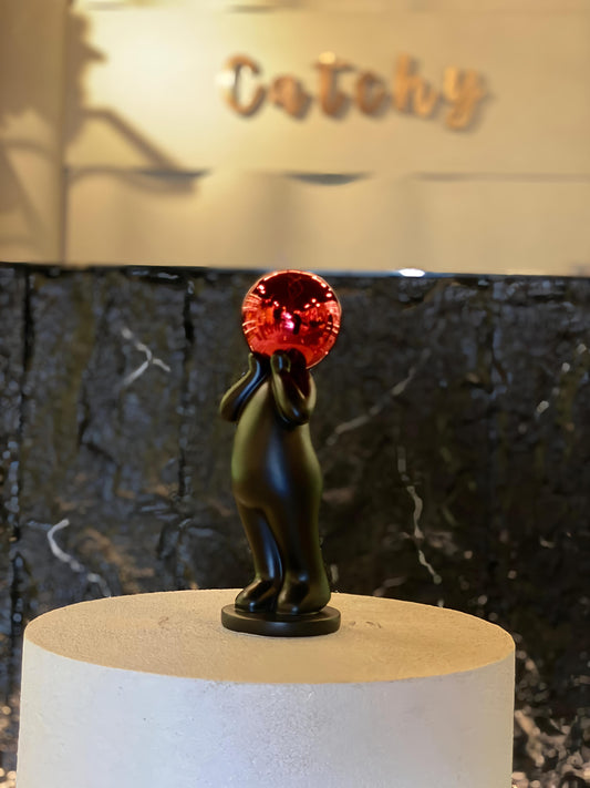 "Golden Gaze Minimalist Figurine & Showpiece ( 9 x 9 x 27 CM)