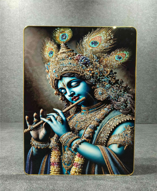 Shree Krishna Crystal Glass Painting (60x80 CM)