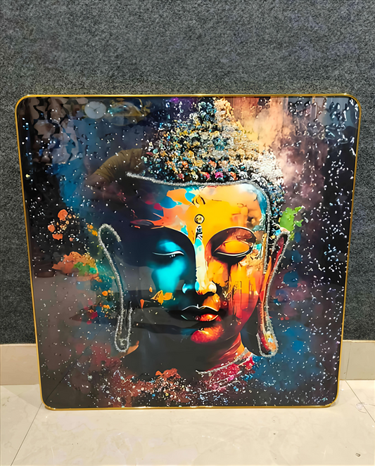 Lord Buddha Crystal Glass Painting (60x60 CM)