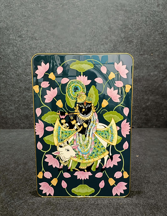 Shrinathji Crystal Glass Painting (40x60 CM)
