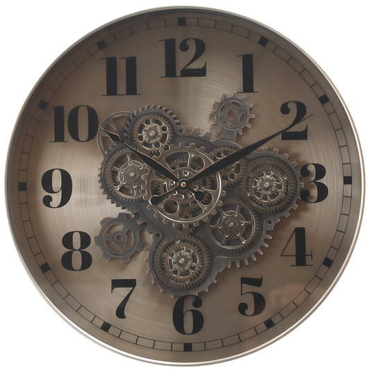 Industrial Metal Gear Wall Clock– 60 CM Vintage Mechanical Design