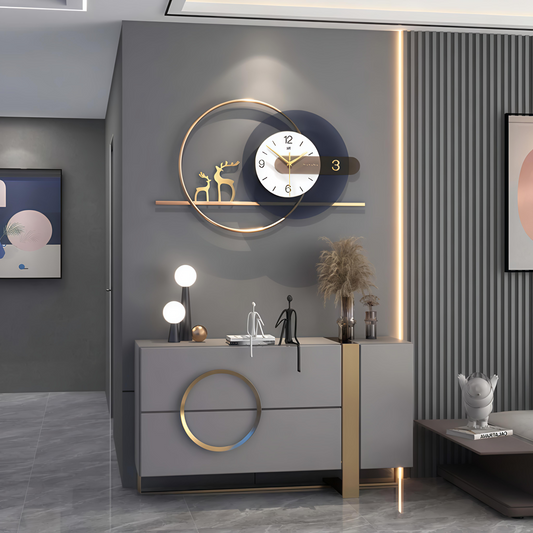 Aurora Grace Designer Wall Clock 80x42 CM