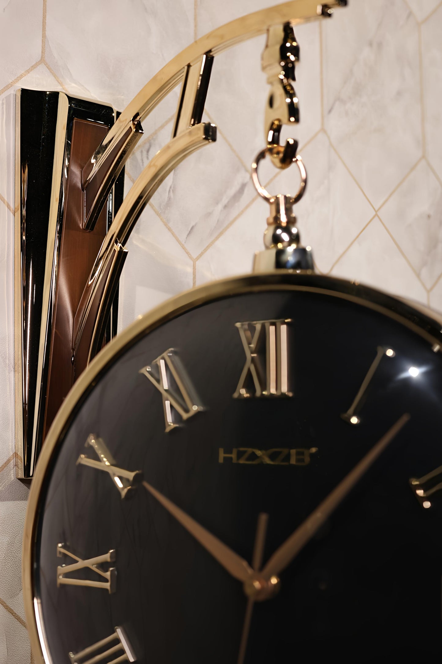 Black & Brown Bird Double-Sided Wall Clock
