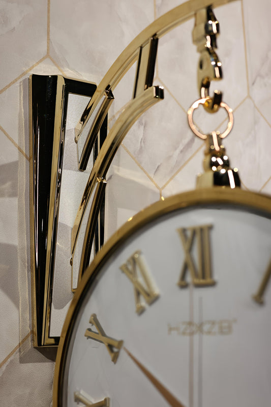 Royal Antler Gold Double-Sided Wall Clock