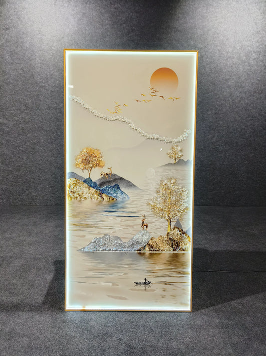 LED Modern Wall Art For Wall Decor Size 24*48 inch+led